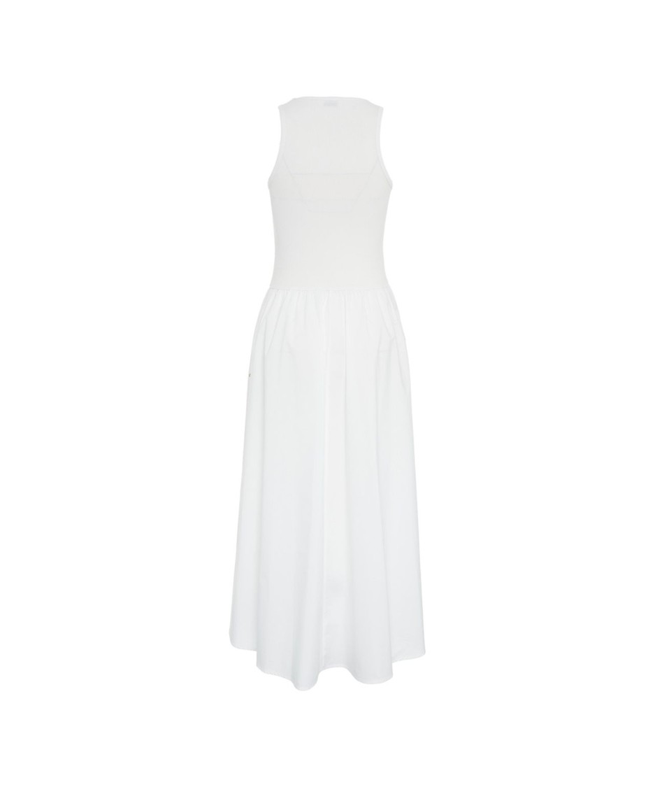 OTTOD'AME OTTOD'AME A-LINE MAXI DRESS WITH RIBBED TEXTURE AND PRACTICAL SLIP POCKETS 