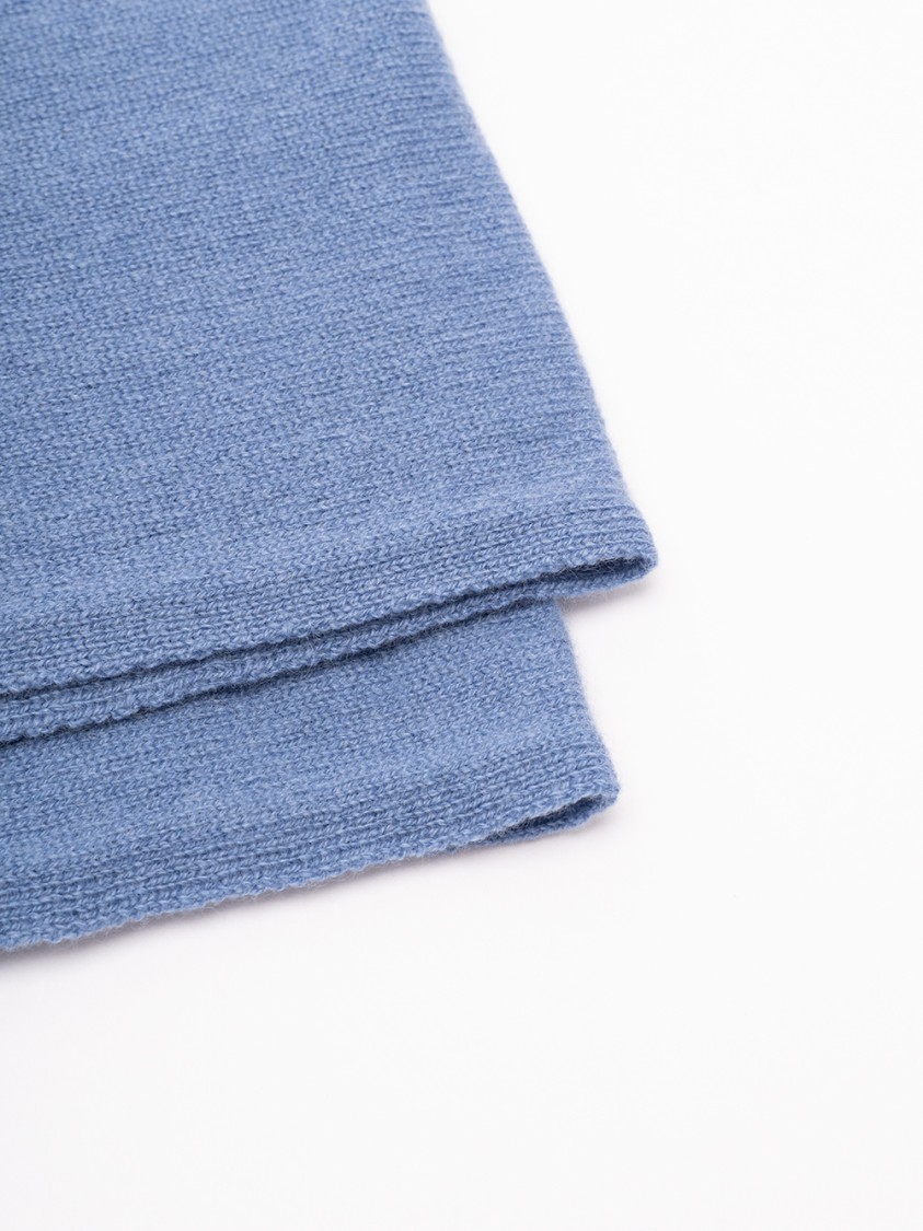 Drumohr Cashmere Scarf With Plush Texture In Blue