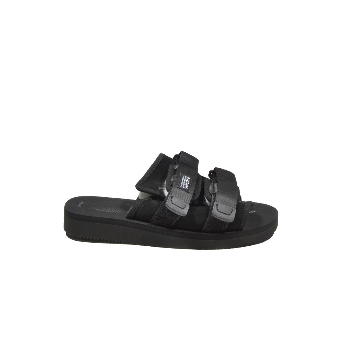 Suicoke Moto-mab Rubber Sandals Black With Fur