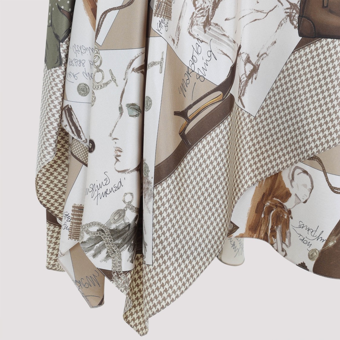 Polo Ralph Lauren Glenn Knee Beige Silk Skirt | THE LIST