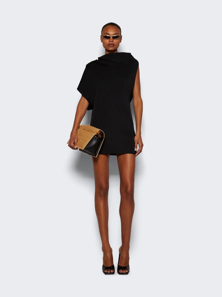 Shop Jacquemus La Mini Robe Trapeze Black