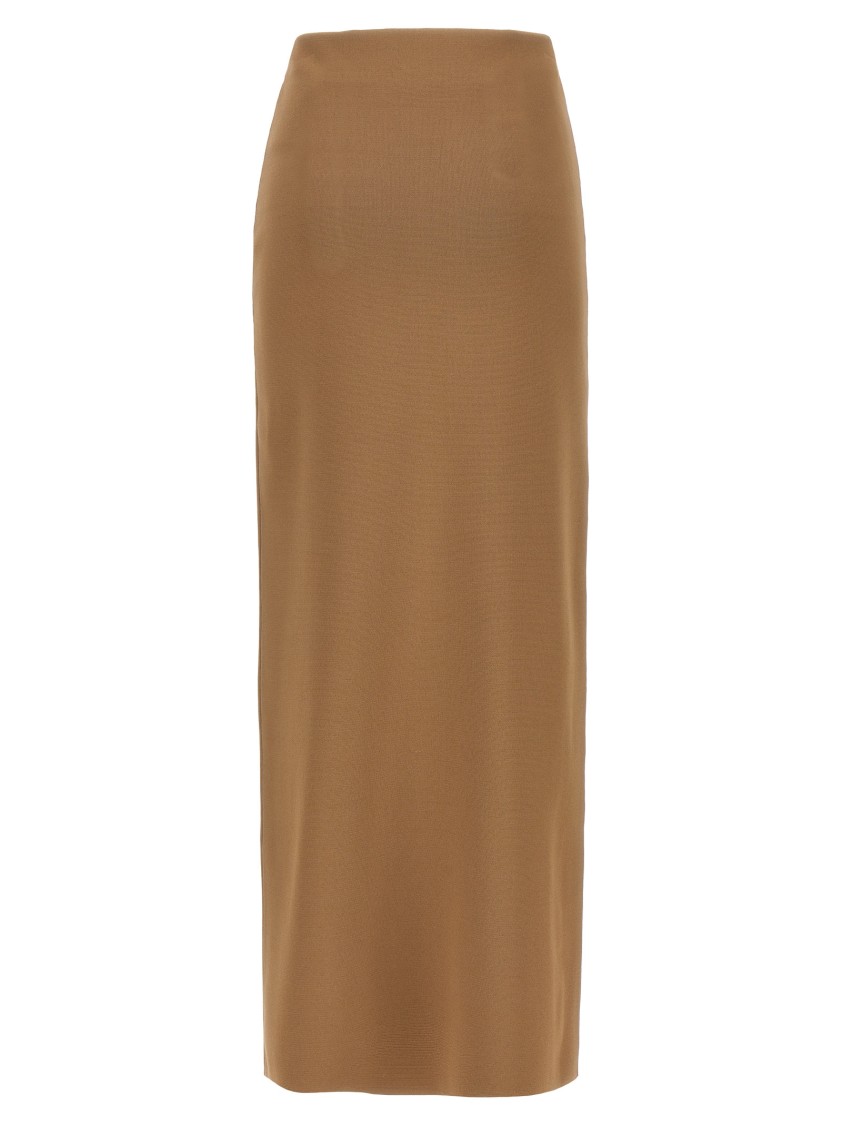 Max Mara Beige Alce Skirt In Brown