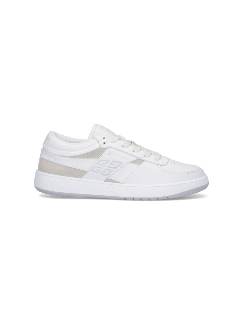 Givenchy G Move White Low Top Sneakers With Logo Detail On The Side In Leather Man In White