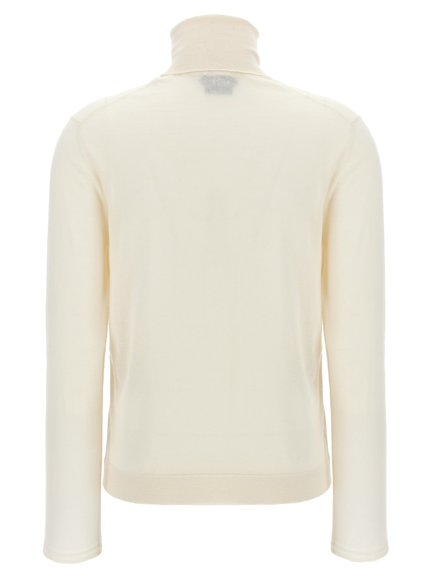 Tom Ford Silk Cashmere Turtleneck Sweater In Neutral
