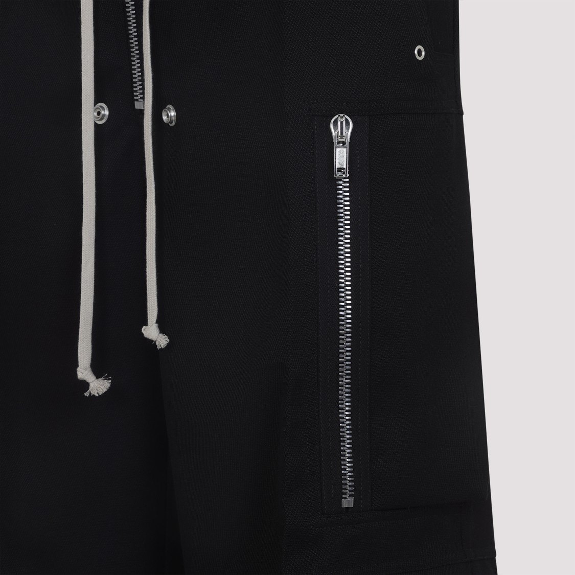 Rick Owens Wide-leg Trousers With High Waist And Utility Pockets In Black
