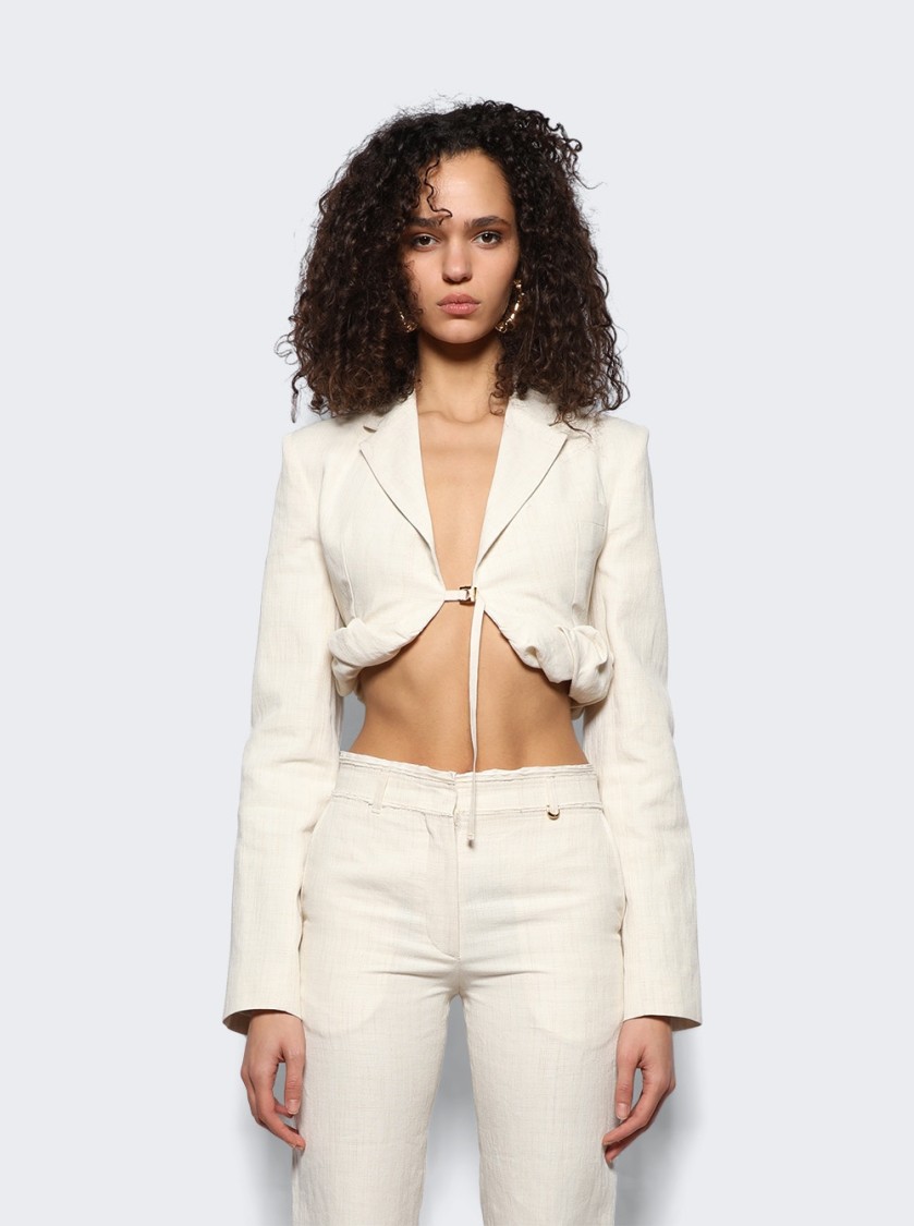 Jacquemus Short Suit Jacket With Crimped Edge