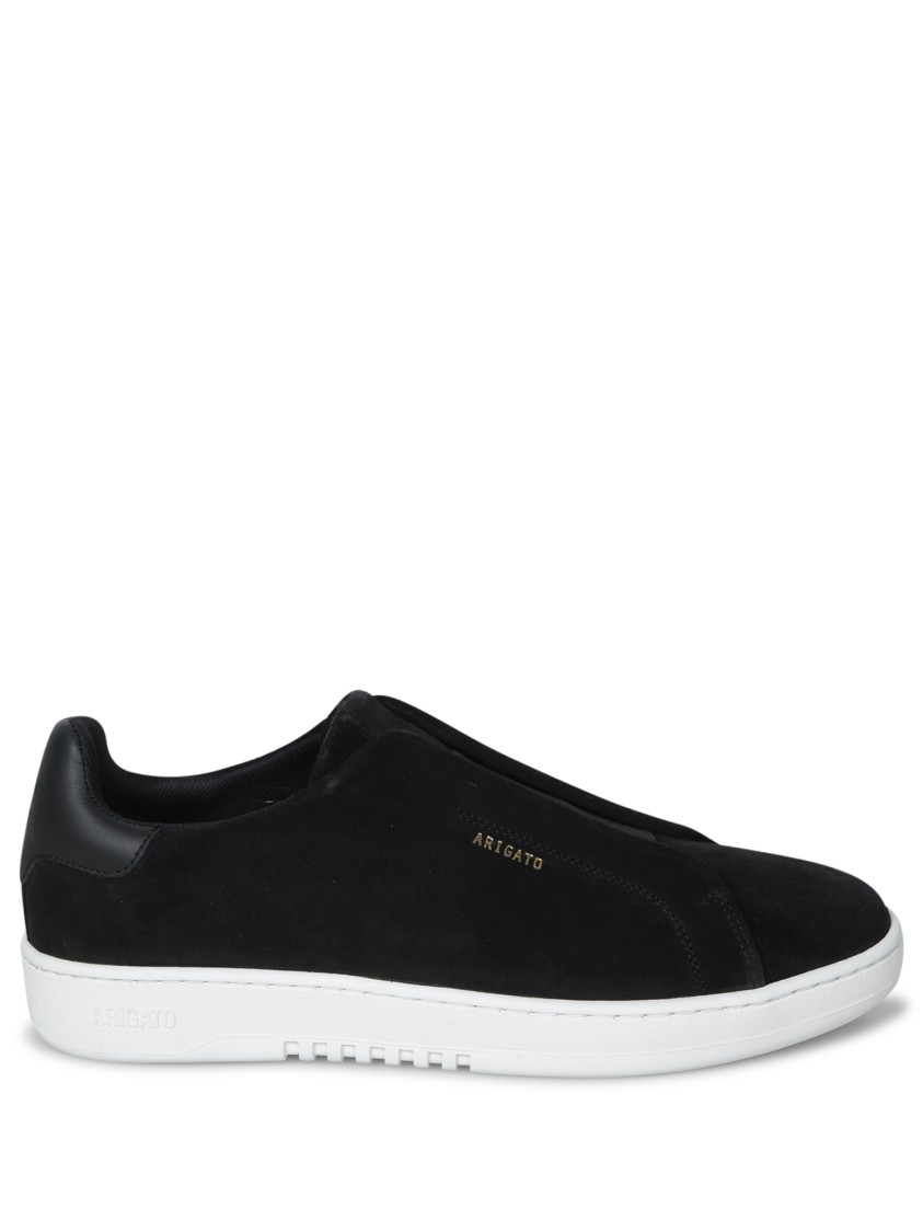 Axel Arigato Dice Laceless Black Low Top Slip-on Sneakers In Suede Man In Black