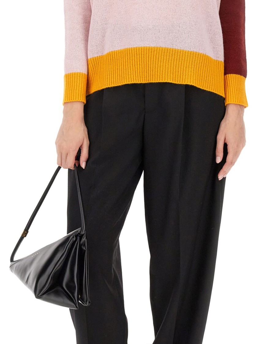 Marni Pink Colour-block Cashmere Jumper