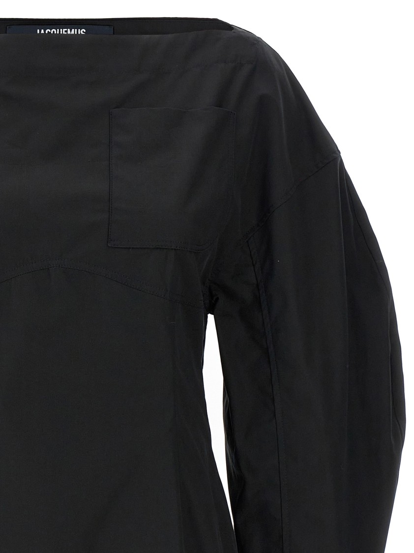 Jacquemus La Robe Chemise Casaco' Dress In Black