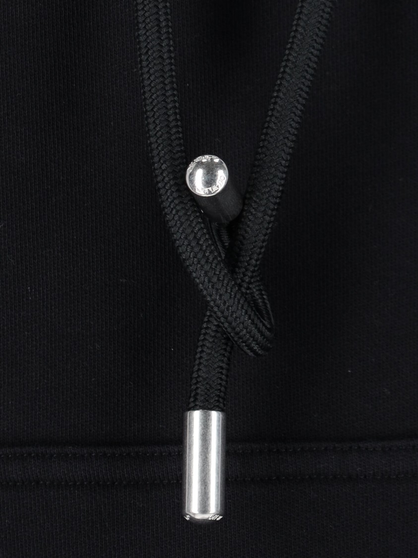 Off-white Off White Black Drawstring Hooded Sweatshirt