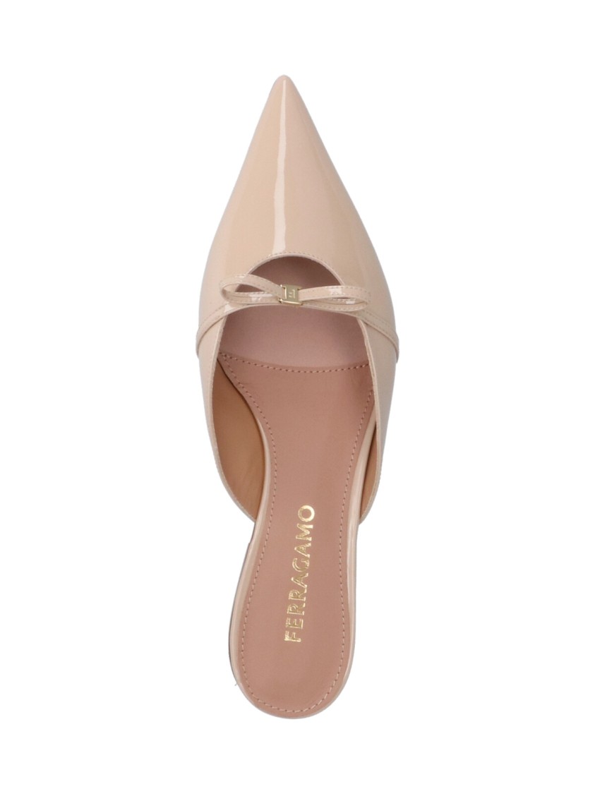 FERRAGAMO FERRAGAMO BOW MULES – PINK 