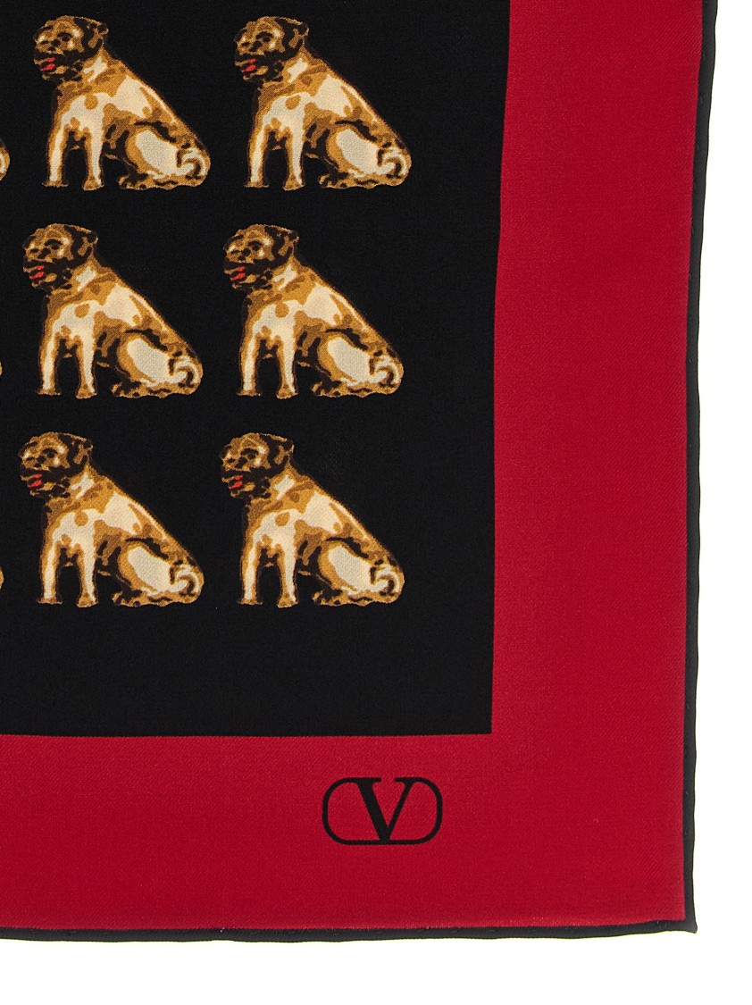 Valentino Garavani 'petit Charles' Scarf In Black