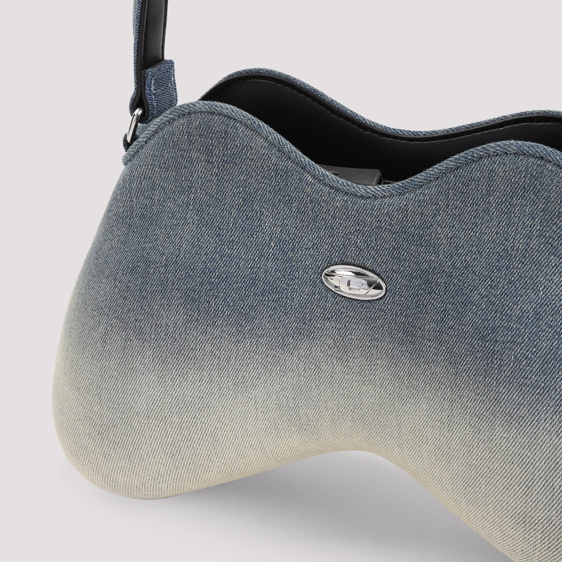 Shop Diesel Double-d Blue Cotton Handbag