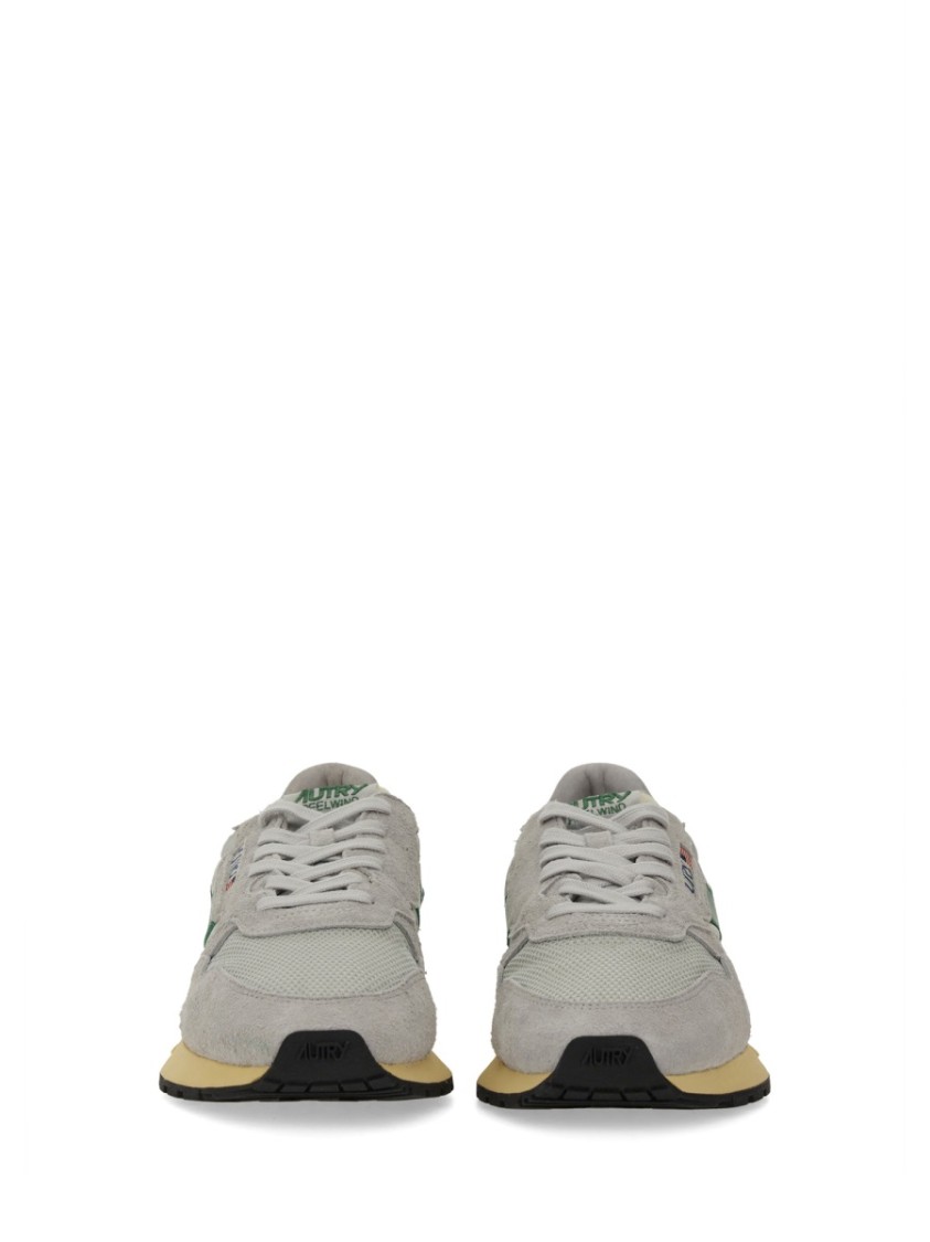 Autry Reelwind Super Vintage Grey Sneakers With Logo Patch On The Tongue And Contrasting Heel In Fabric An In Gray