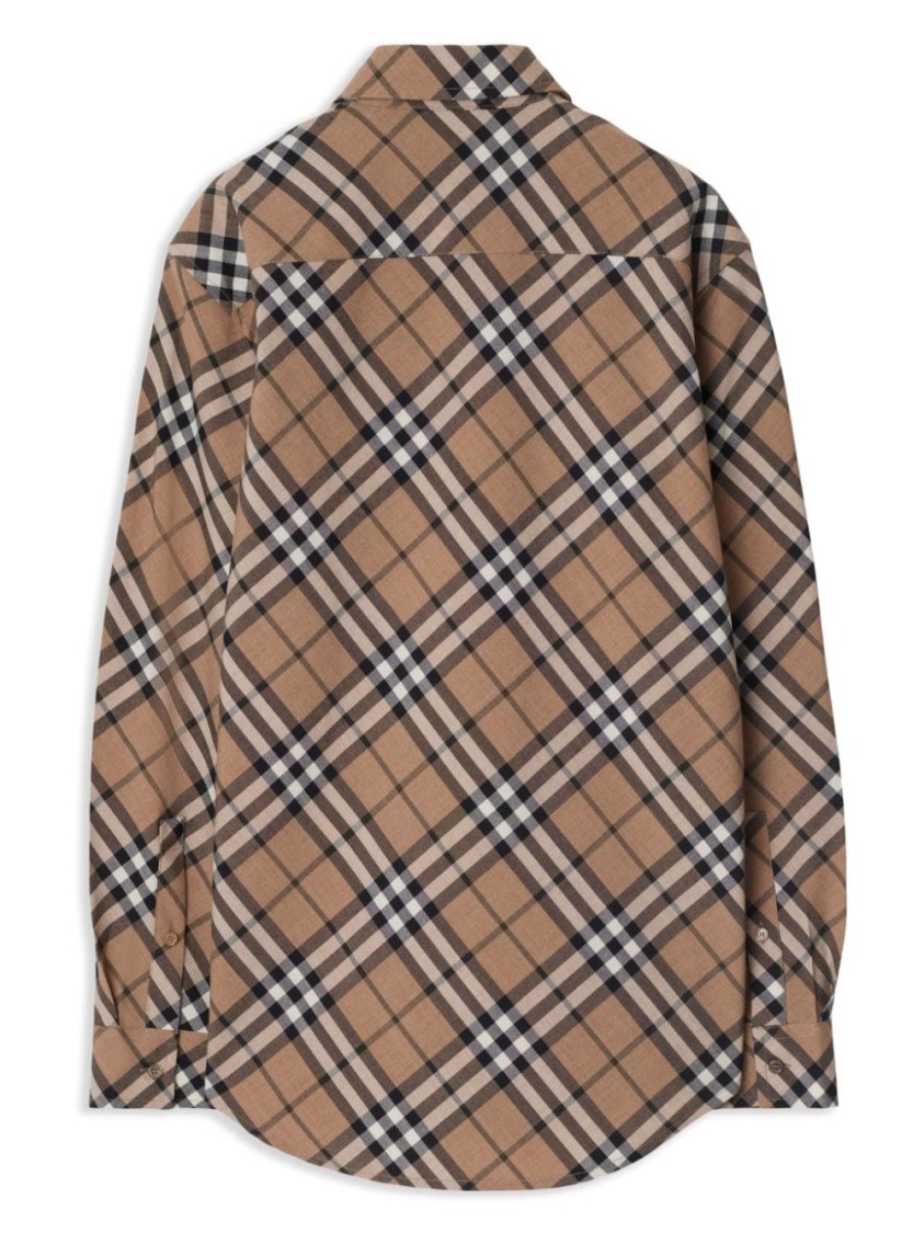 Shop Burberry Classic Plaid Shirt In Beige Tones In Brown