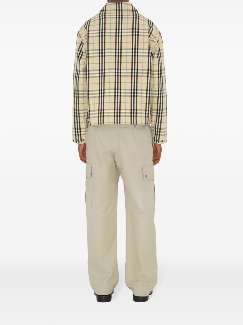 Shop Burberry Beige Vintage Check Jacket In Neutrals