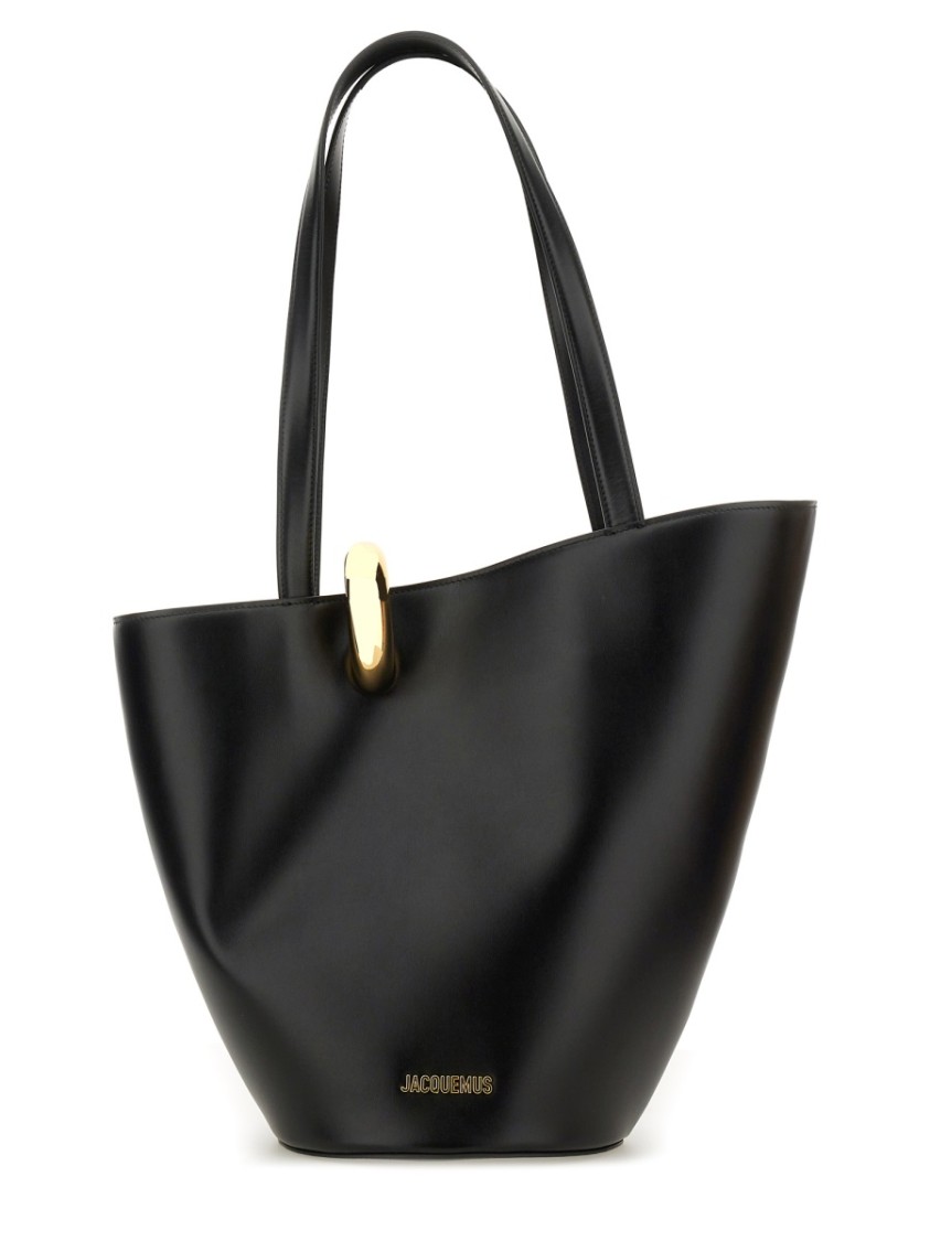 Jacquemus The Medium Bambola Asymmetric Leather Bucket Bag