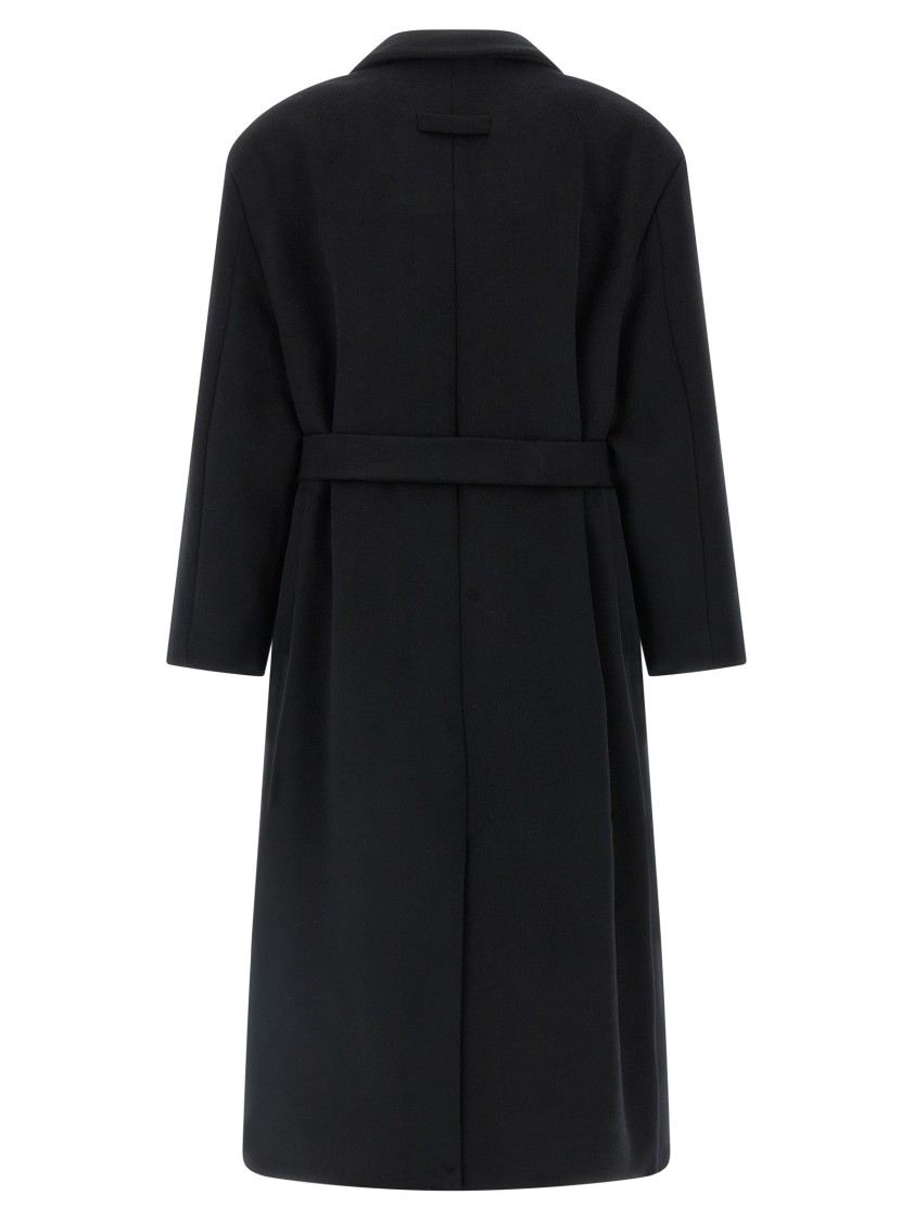Fear Of God Single-breasted Wool Coat In Black