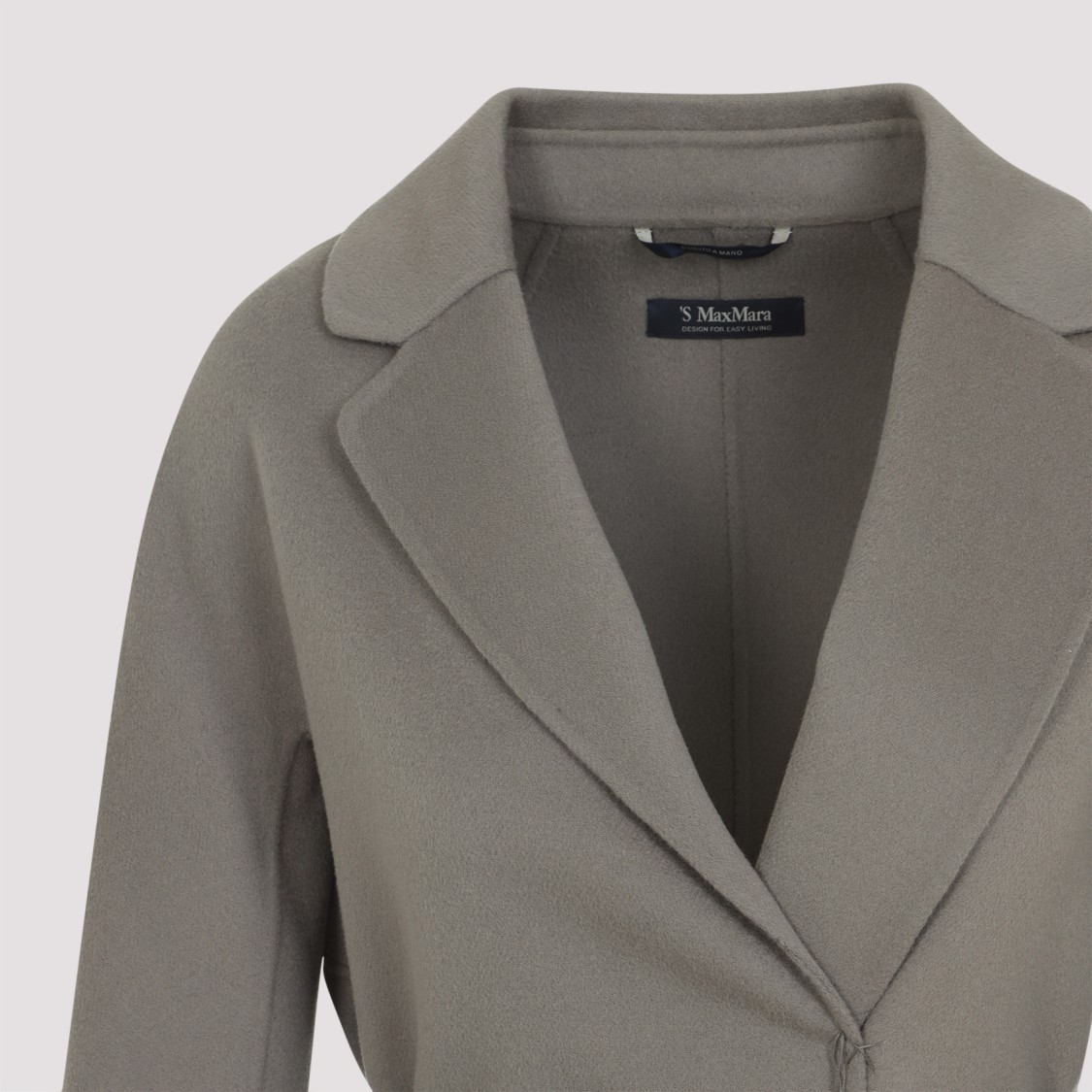 Max Mara Tailored Virgin Wool Coat In Gray