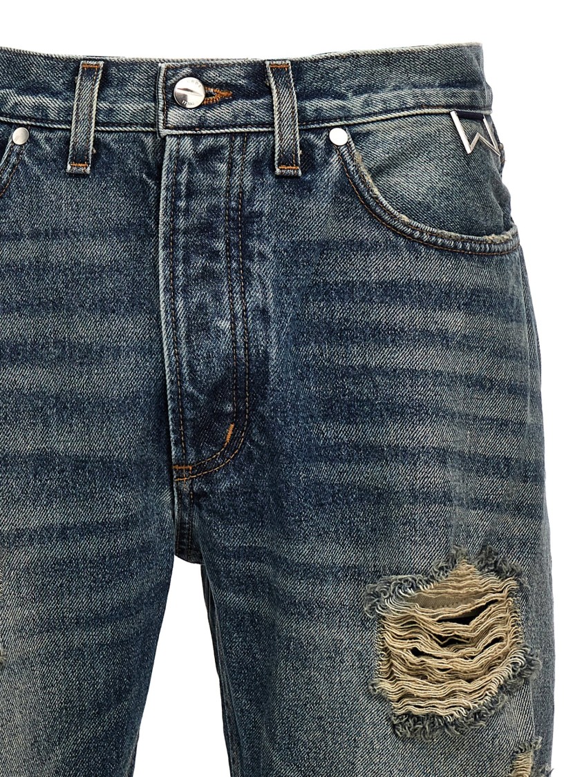 Rhude Beach Bum Mid-rise Jeans In Blue