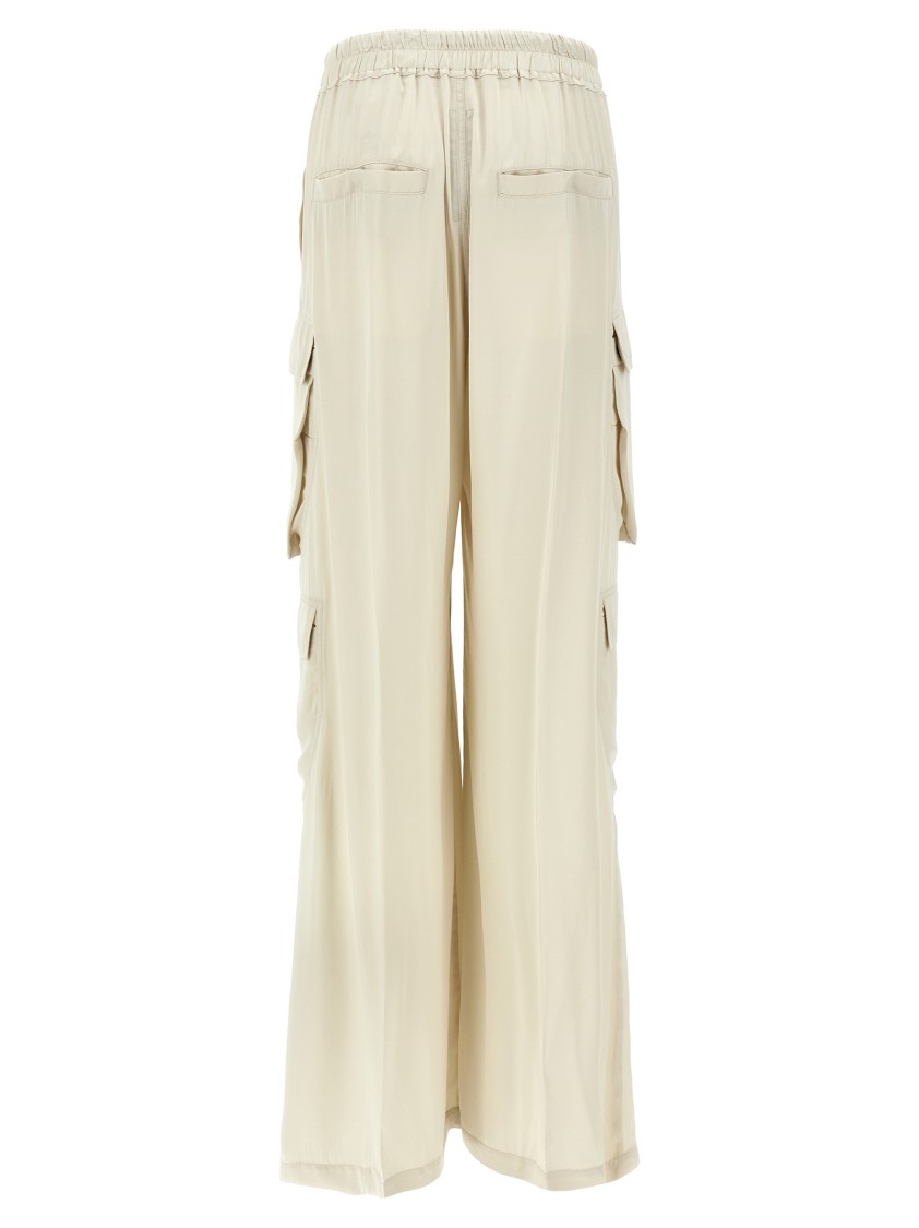Rick Owens Wide-leg Cargobelas Pants With Adjustable Drawstring Waist In Neutral