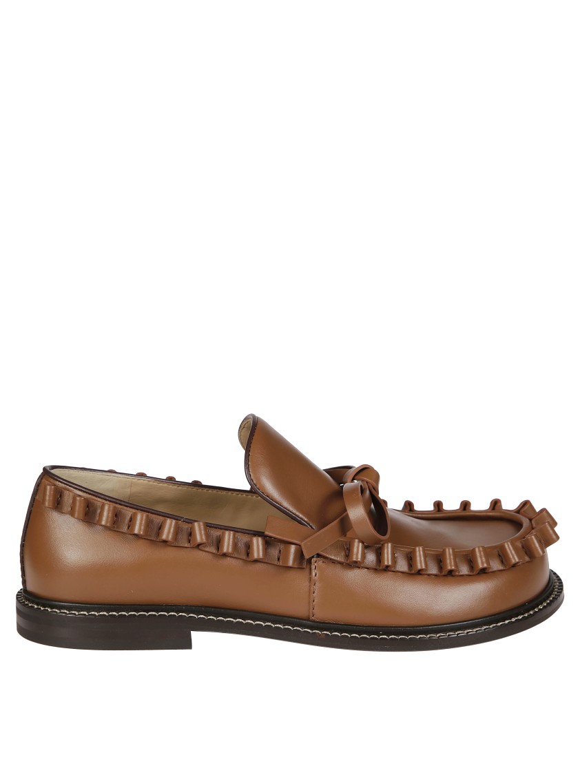 Jw Anderson J. W. Anderson Ruffle Moccasins In Brown