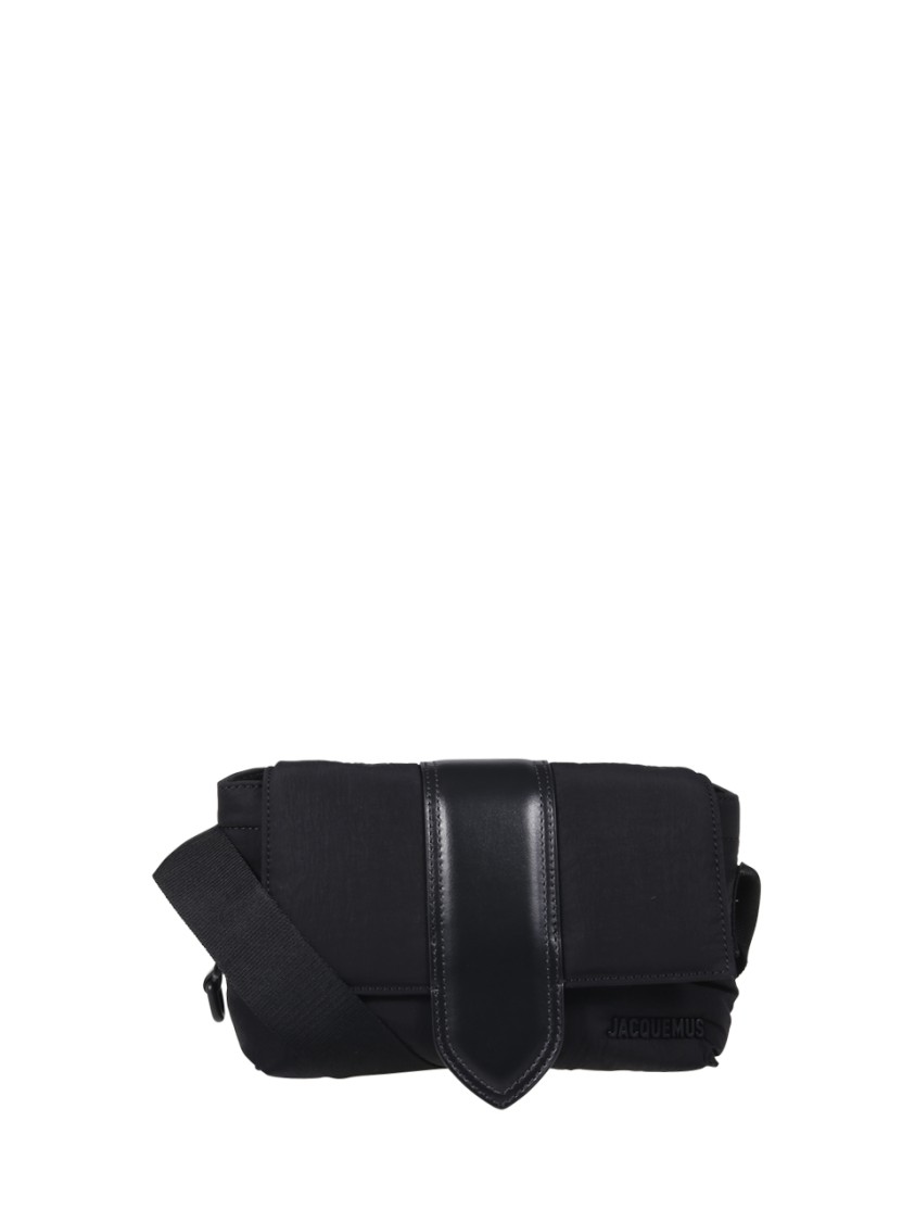 Jacquemus Compact Nylon Messenger Bag With Adjustable Shoulder Strap In Black