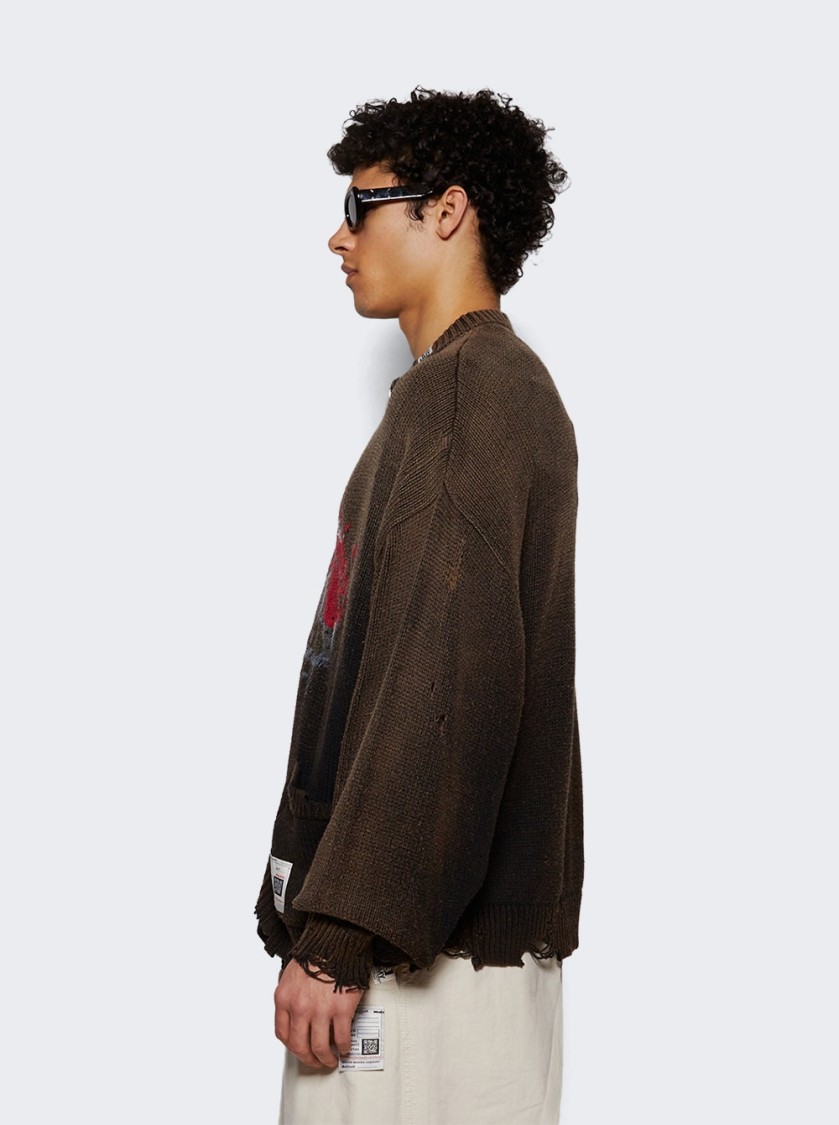 Miharayasuhiro Maison Mihara Yasuhiro Car Jacquard Knit Cardigan Black In Black