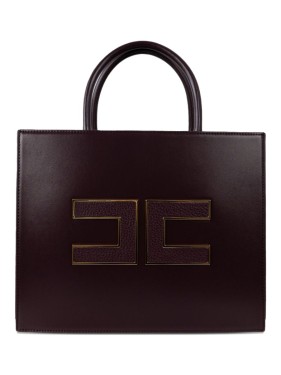 トートバッグ Elisabetta Franchi Structured Handbag With Geometric Design Elisabetta Franchi Structured Handbag With Geometric Design