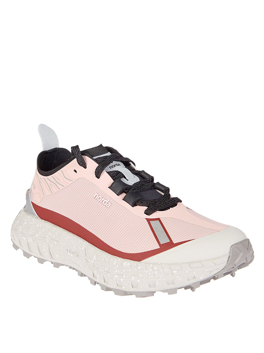 Norda Cinder Megagrip Rubber Sneakers With Ruby Accent In Neutral