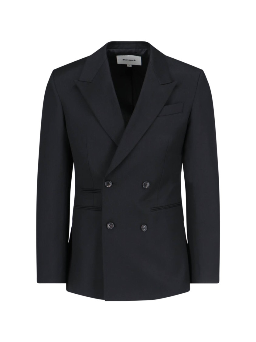 Tonywack Double-breasted Blazer – Black