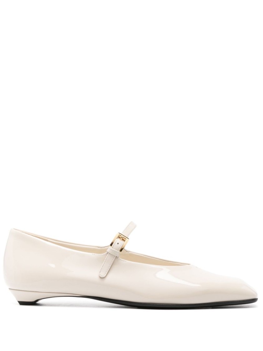 PRADA PRADA POINTED TOE FLAT SHOES WITH DELICATE INSTEP STRAP