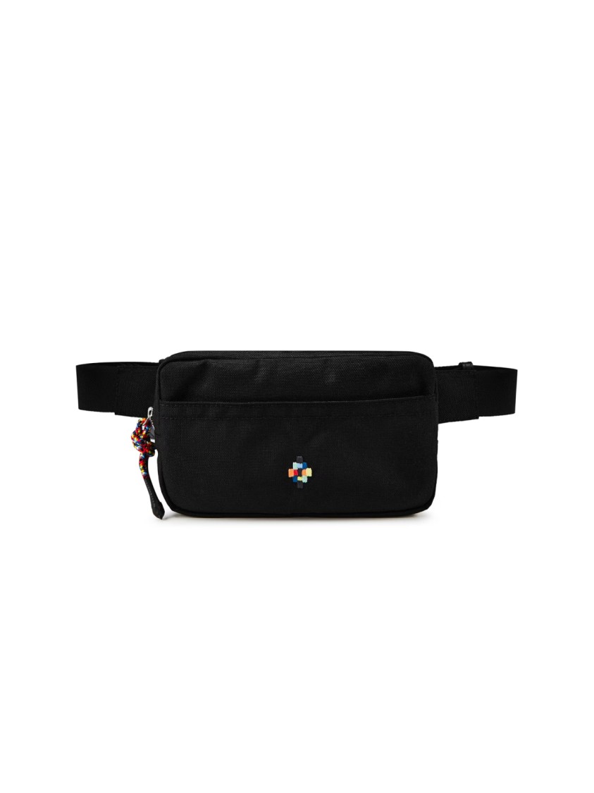 Marcelo Burlon County Of Milan Marcelo Burlon Colorful Cross Logo Fanny Pack In Black