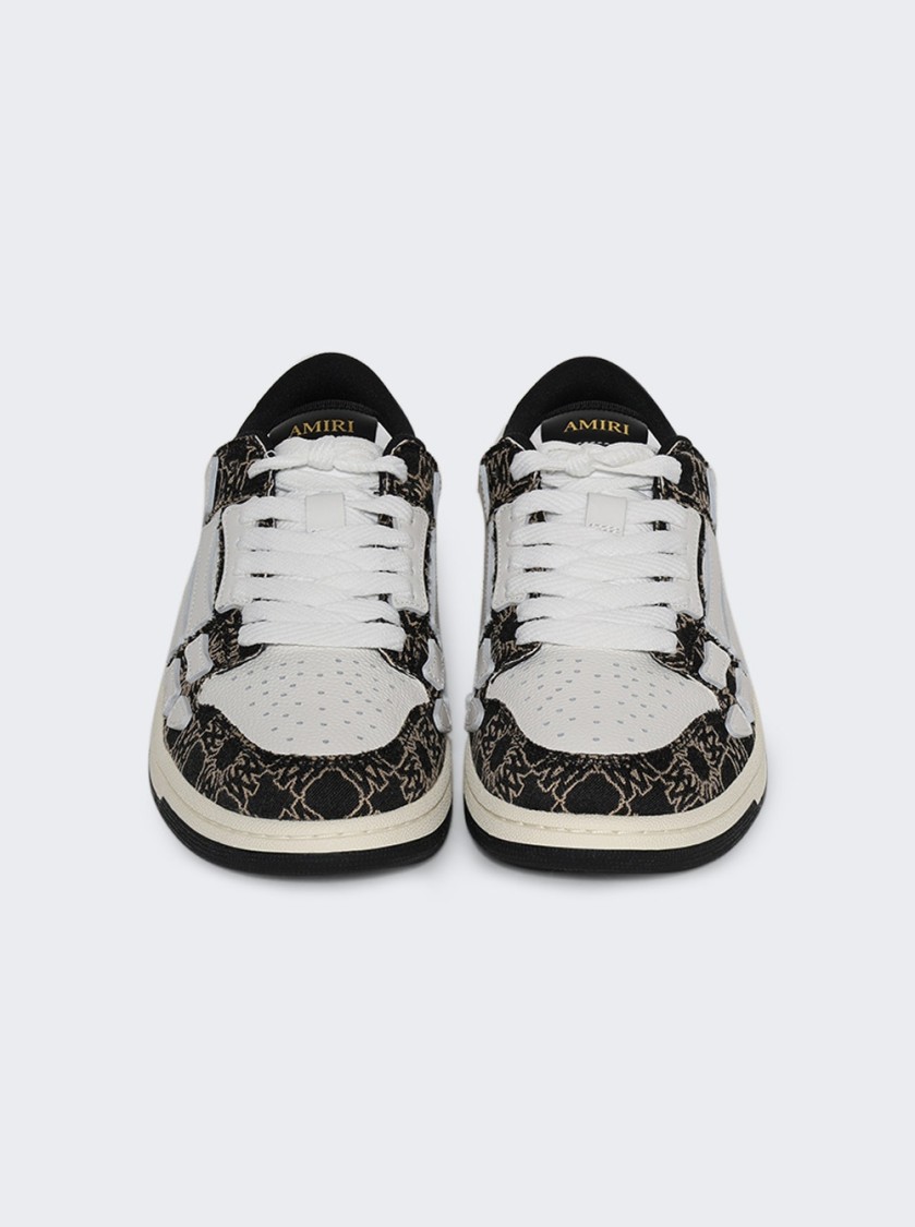 Amiri Quad Skel Panelled Leather Snekaers