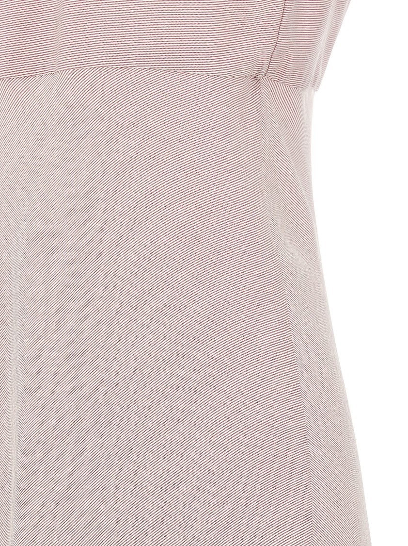Giovanni Bedin Long Silk Dress With Striped Print | THE LIST