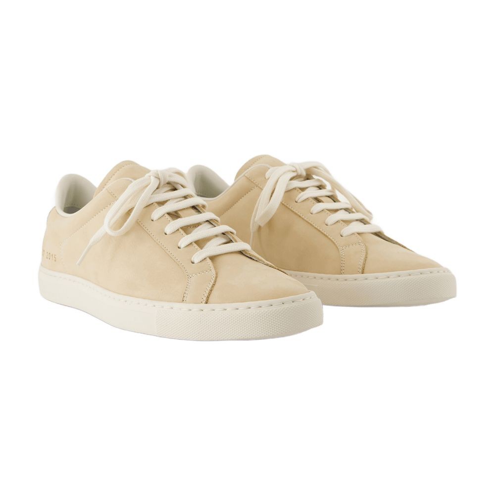 Shop Common Projects Retro Nubuck Sneakers - Leather In Neutrals