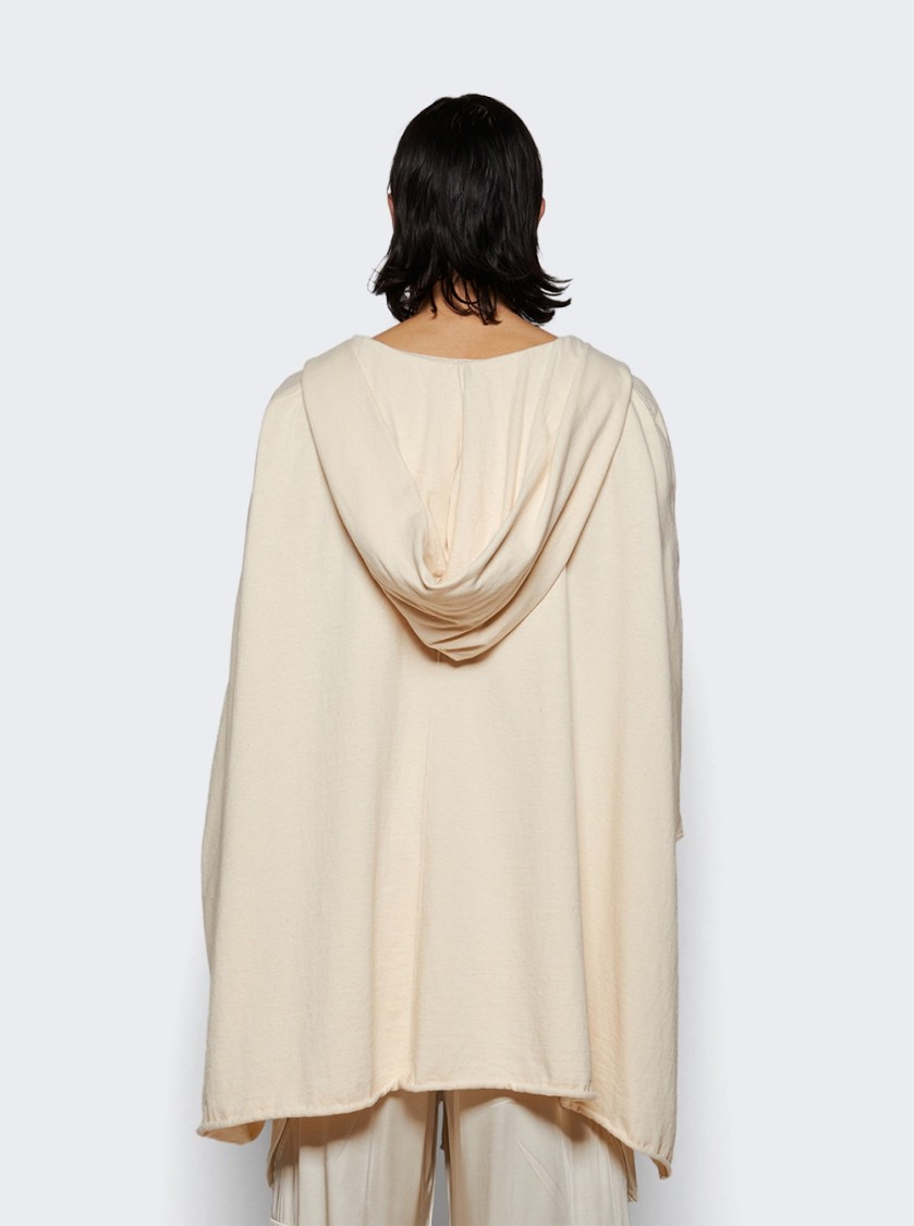 Rick Owens Hooded Kaftan Natural