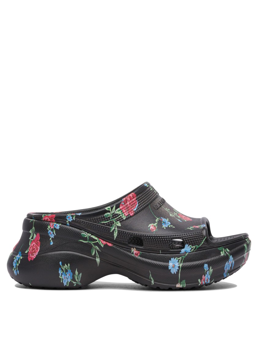 Balenciaga "pool Crocs Slide In Black