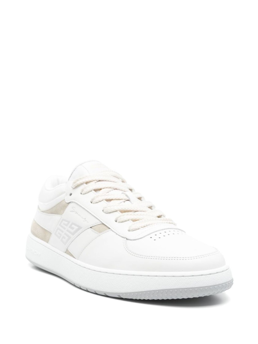 Givenchy G Move White Low Top Sneakers With Logo Detail On The Side In Leather Man In White