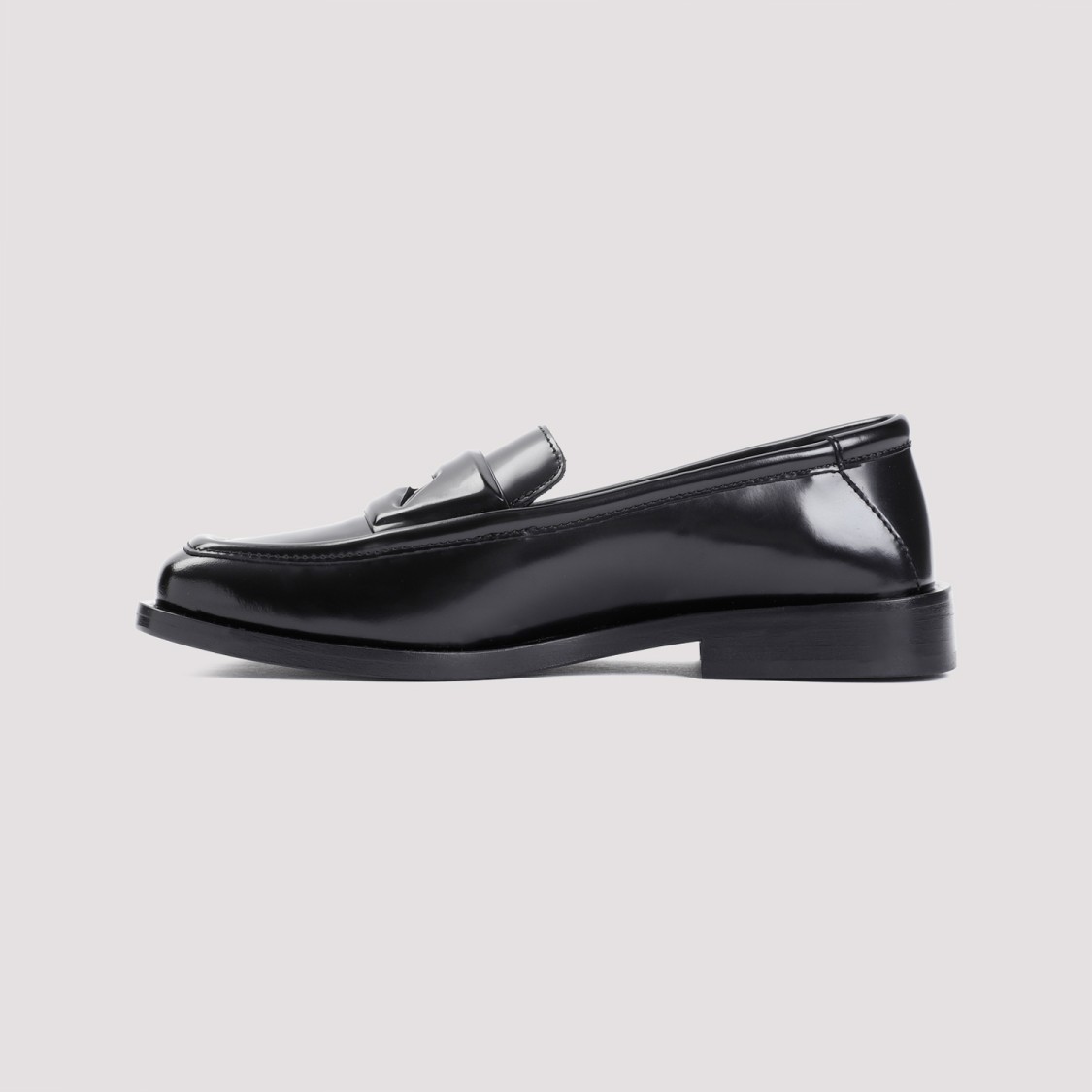 Attico Leather Loafers With Penny Strap Detail