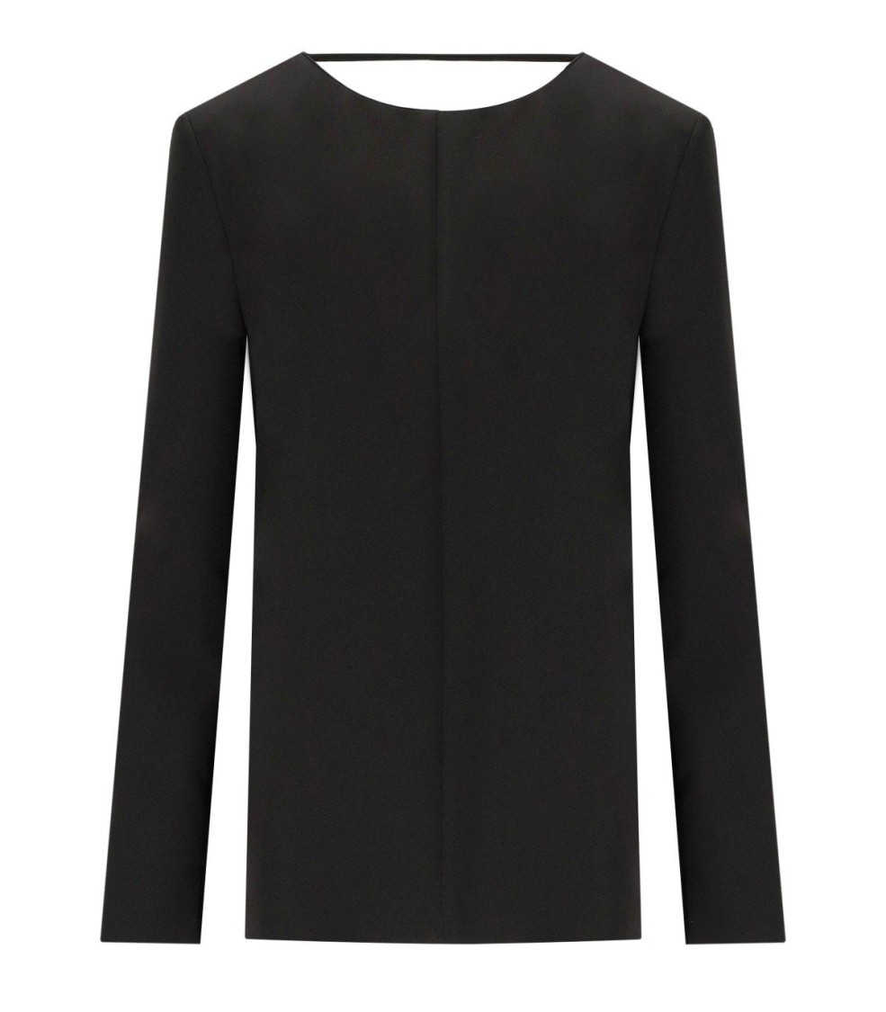 Federica Tosi Black Cady Blouse In Black