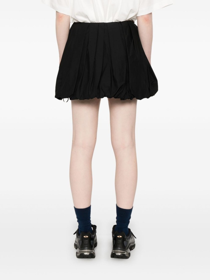 Shop Pinko Pleated Black Skirt With Drawstring Hem