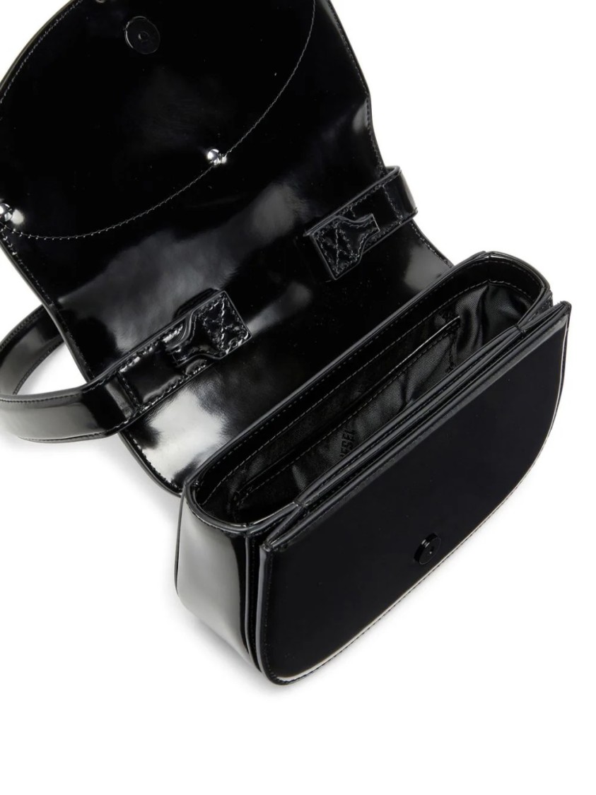 Shop Diesel 1dr Curved Strap Shoulder Bag In Black