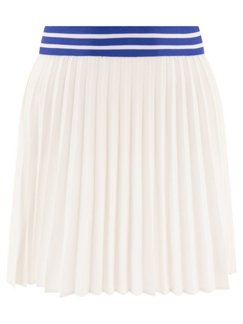 Bode Pleated Lightweight Skirt In White