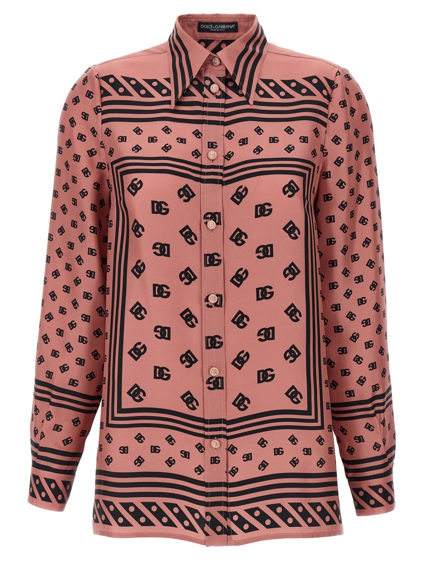 Dolce & Gabbana Pink Silk Shirt In Pink