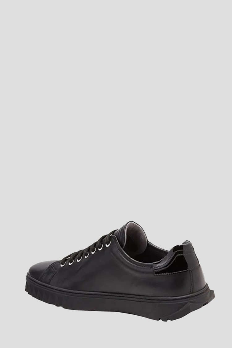 Ferragamo Black Cube Sneakers In Black