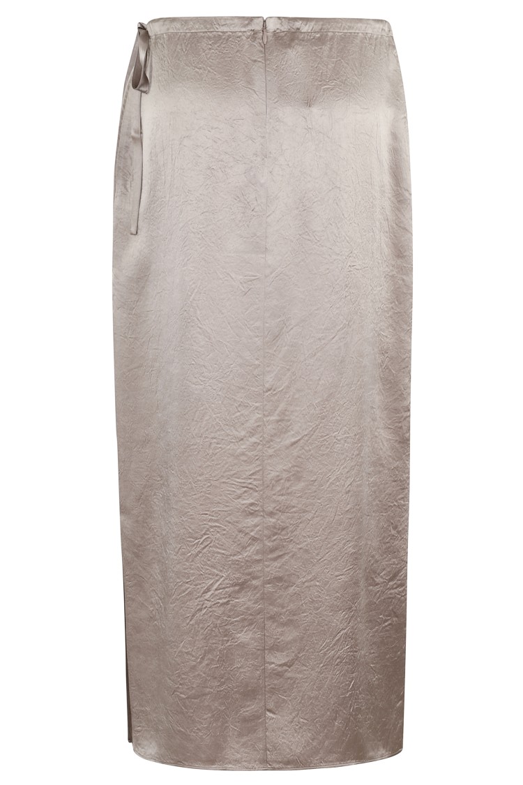 Filippa K Crinkled Pencil Skirt In Neutrals