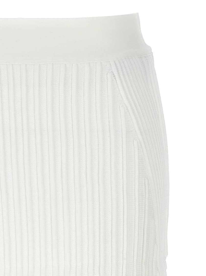 Herve Leger Hervé Léger 'ottoman Low Rise Mini' Skirt In White