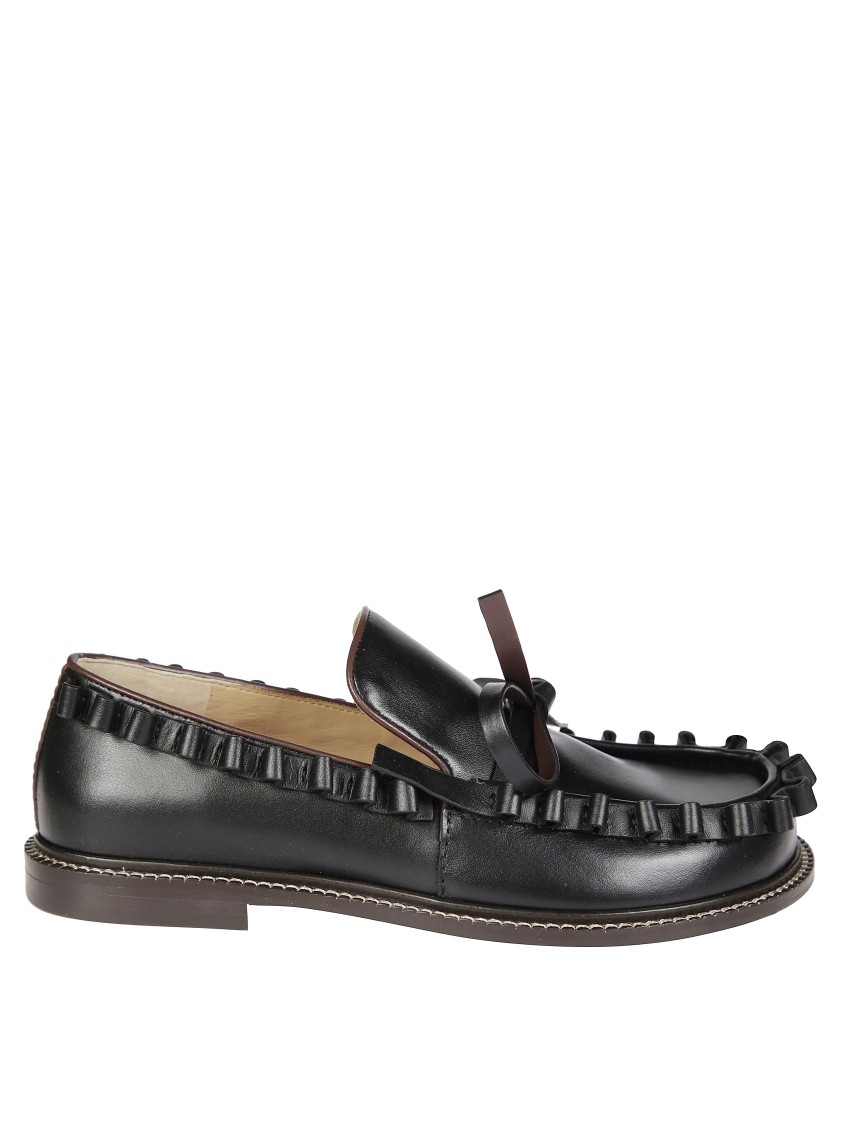 Jw Anderson J. W. Anderson Ruffle Moccasins In Black