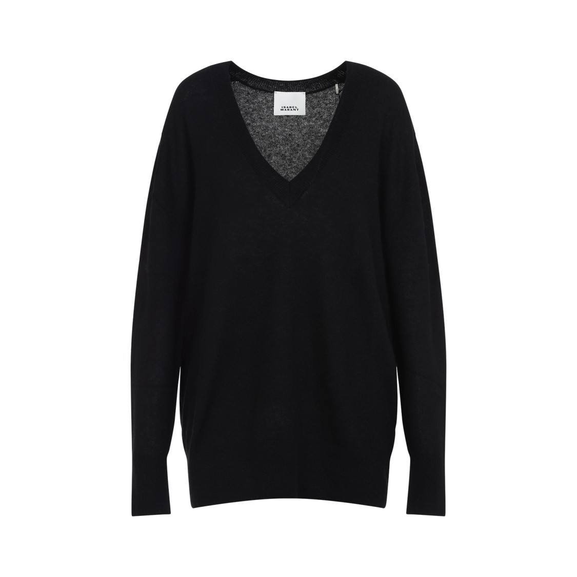 Isabel Marant Larana V-neck Sweater In Black Baby In Black